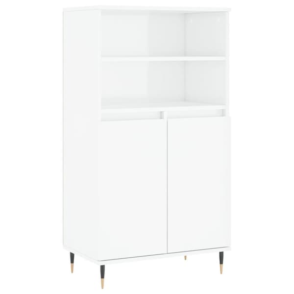 vidaXL Högskåp vit högglans 60x36x110 cm konstruerat trä -  Skänkar & serveringsbord