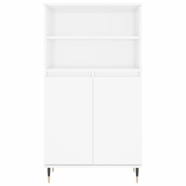 vidaXL Högskåp vit högglans 60x36x110 cm konstruerat trä - Skänkar & serveringsbord