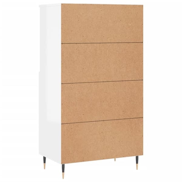 vidaXL Högskåp vit högglans 60x36x110 cm konstruerat trä - Skänkar & serveringsbord
