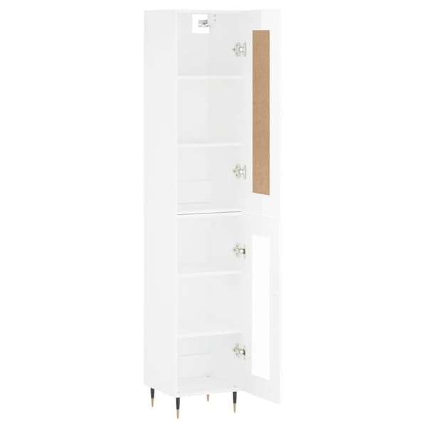 vidaXL Högskåp vit högglans 34,5x34x180 cm konstruerat trä -  Skänkar & serveringsbord