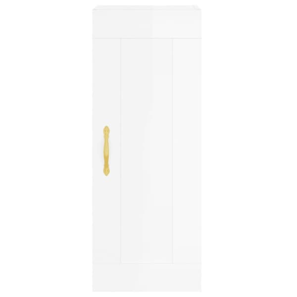 vidaXL Högskåp vit högglans 34,5x34x180 cm konstruerat trä -  Skänkar & serveringsbord