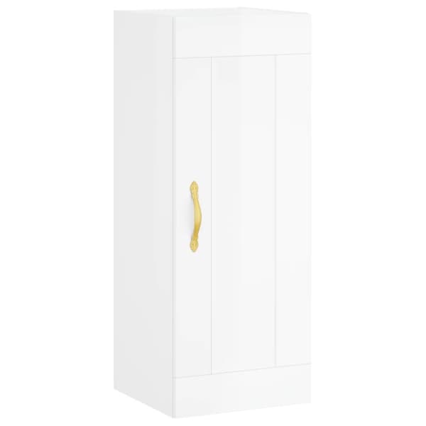 vidaXL Högskåp vit högglans 34,5x34x180 cm konstruerat trä -  Skänkar & serveringsbord