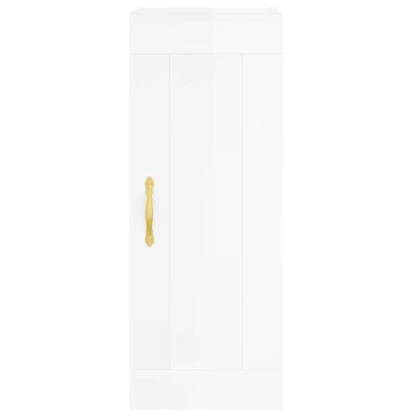 vidaXL skab 34,5x34x180 cm konstrueret træ hvid højglans -  Skænke
