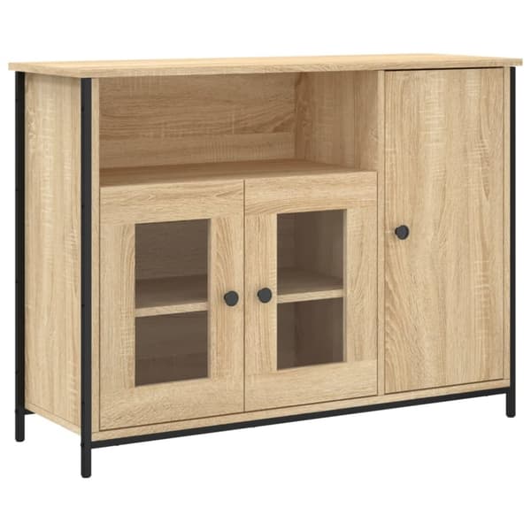 vidaXL Skänk sonoma-ek 100x35x75 cm konstruerat trä - Skänkar & serveringsbord
