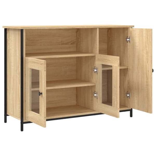 vidaXL Skänk sonoma-ek 100x35x75 cm konstruerat trä - Skänkar & serveringsbord