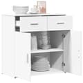 Pikkukuva 5 / 11: vidaXL Senkki valkoinen 79x38x80 cm tekninen puu -  Tarjoilupöydät & senkit