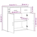 Pikkukuva 11 / 11: vidaXL Senkki valkoinen 79x38x80 cm tekninen puu -  Tarjoilupöydät & senkit