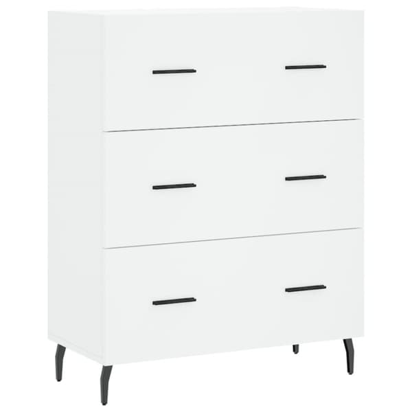vidaXL højskab 69,5x34x180 cm konstrueret træ hvid -  Skænke