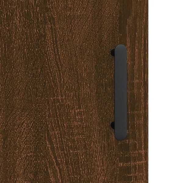 vidaXL højskab 69,5x34x180 cm konstrueret træ brun egetræsfarve -  Skænke