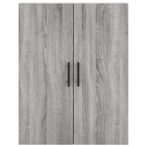 vidaXL Kaappi harmaa Sonoma 69,5x34x180 cm tekninen puu - Tarjoilupöydät & senkit