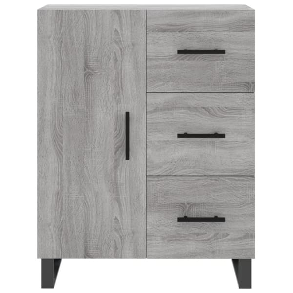 vidaXL Kaappi harmaa Sonoma 69,5x34x180 cm tekninen puu - Tarjoilupöydät & senkit