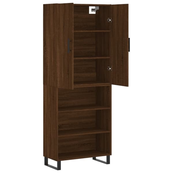vidaXL Högskåp brun ek 69,5x34x180 cm konstruerat trä - Skänkar & serveringsbord