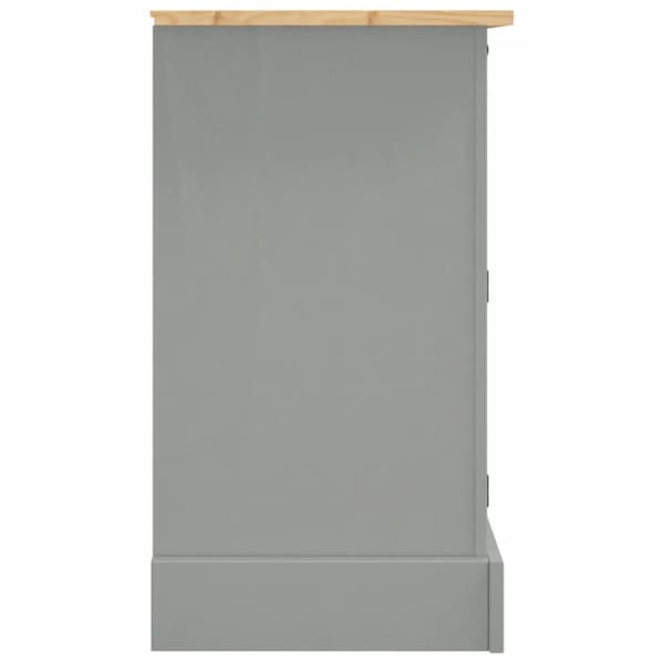 vidaXL Senkki Corona harmaa 112x43x78 cm täysi Meksikon mänty - Tarjoilupöydät & senkit