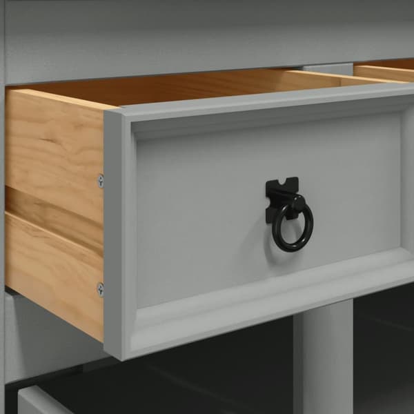 vidaXL Senkki Corona harmaa 112x43x78 cm täysi Meksikon mänty - Tarjoilupöydät & senkit