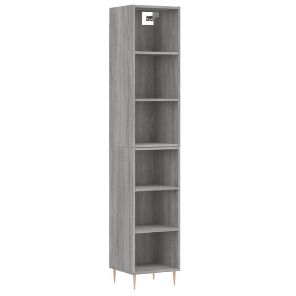 vidaXL Högskåp Grå sonoma 34,5x32,5x180 cm konstruerat trä -  Skänkar & serveringsbord