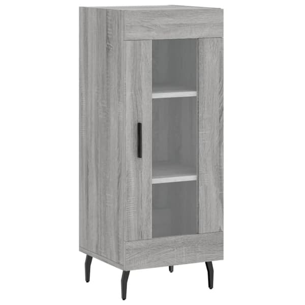 vidaXL Högskåp grå sonoma 34,5x34x180 cm konstruerat trä - Skänkar & serveringsbord