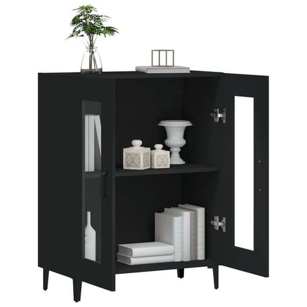 vidaXL skænk 69,5x34x90 cm konstrueret træ sort - Skænke