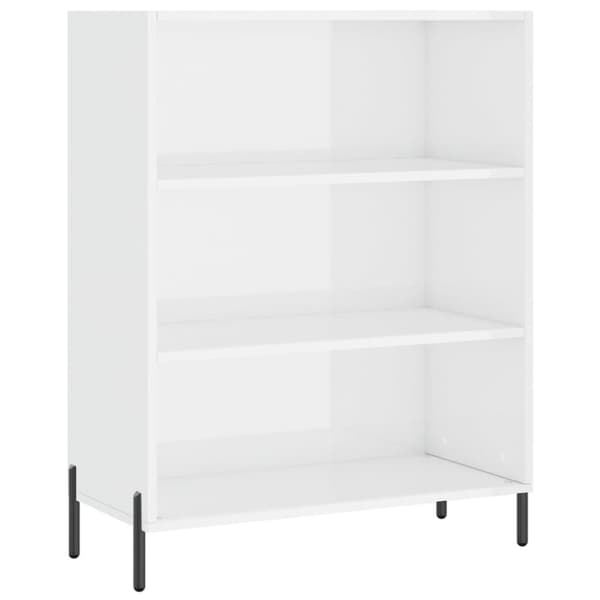 vidaXL Kaappi korkeakiilto valkoinen 69,5x34x180 cm tekninen puu - Tarjoilupöydät & senkit