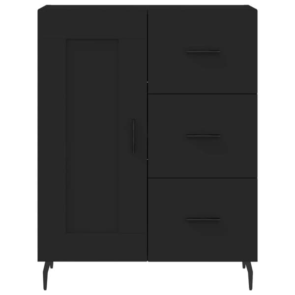 vidaXL Kaappi musta 69,5x34x180 cm tekninen puu -  Tarjoilupöydät & senkit