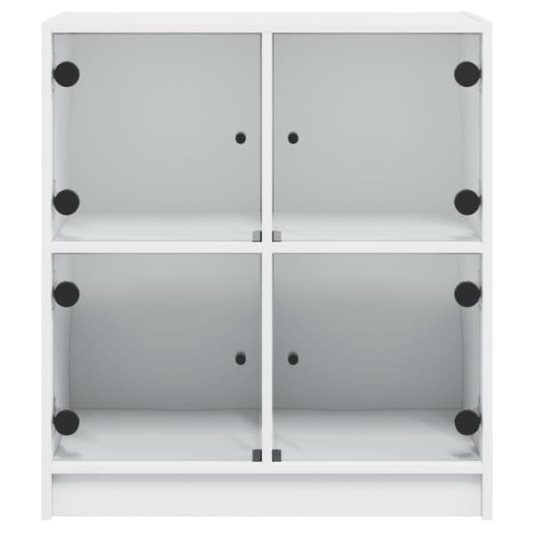 vidaXL Sidoskåp med glasdörrar vit 68x37x75,5 cm - Skänkar & serveringsbord