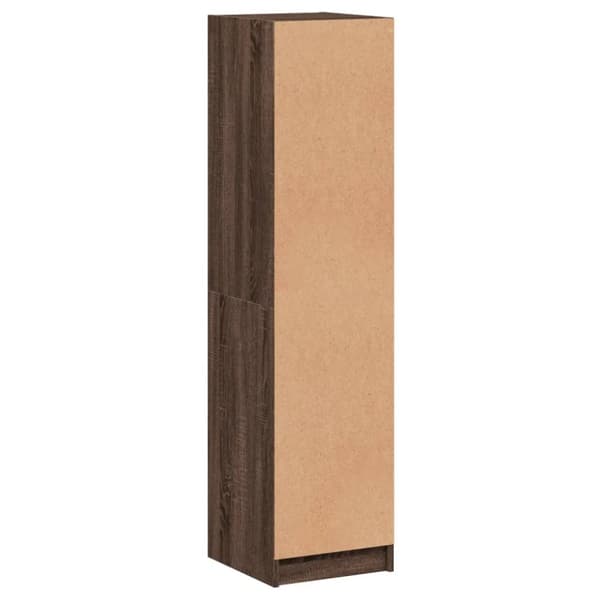 vidaXL Högskåp med glasdörrar brun ek 35x37x142 cm -  Skänkar & serveringsbord