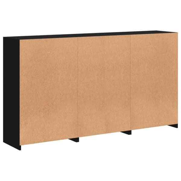 vidaXL skænk med LED-lys 181,5x37x100 cm sort -  Skænke