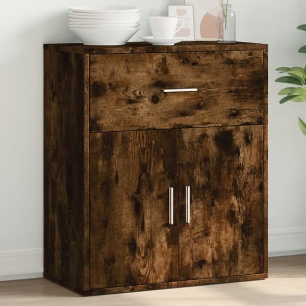 vidaXL Skänk rökfärgad ek 60x31x70 cm konstruerat trä -  Skänkar & serveringsbord