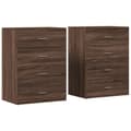 Pikkukuva 3 / 11: vidaXL Senkit 2 kpl ruskea tammi 60x39x80 cm tekninen puu -  Tarjoilupöydät & senkit