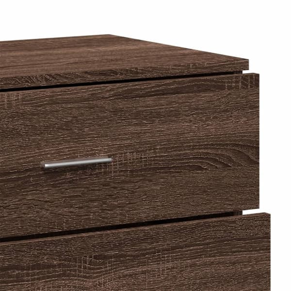 vidaXL Senkit 2 kpl ruskea tammi 60x39x80 cm tekninen puu -  Tarjoilupöydät & senkit