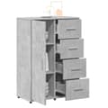 Pikkukuva 5 / 11: vidaXL Senkit 2 kpl betoninharmaa 60x31x84 cm tekninen puu -  Tarjoilupöydät & senkit