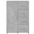 Pikkukuva 7 / 11: vidaXL Senkit 2 kpl betoninharmaa 60x31x84 cm tekninen puu -  Tarjoilupöydät & senkit