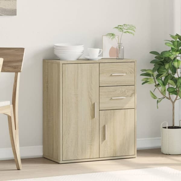 vidaXL skænk 60x31x70 cm konstrueret træ sonoma-eg - Skænke