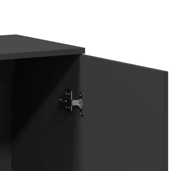 vidaXL skænke 2 stk. 79x38x80 cm konstrueret træ sort - Skænke