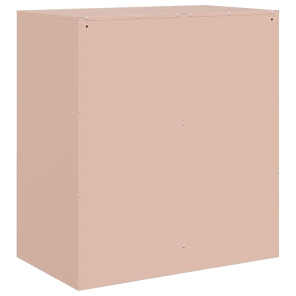 vidaXL skænk 67x39x73 cm stål lyserød
