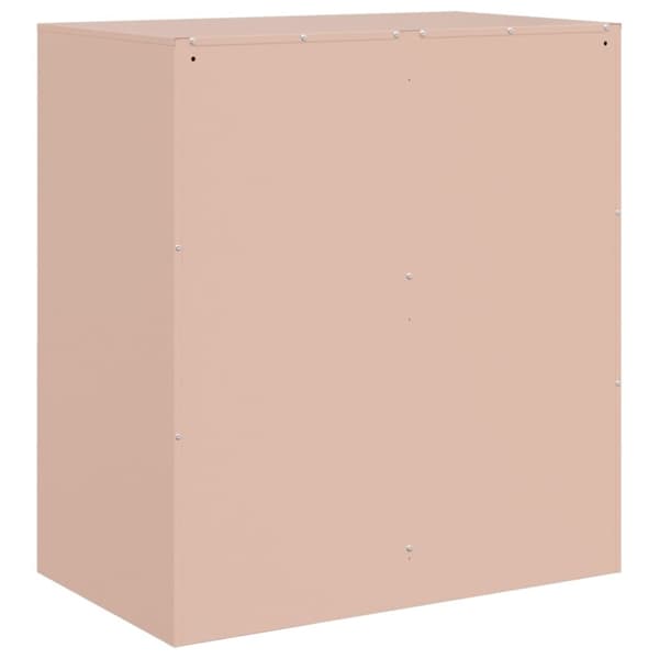 vidaXL Skänk rosa 67x39x73 cm stål