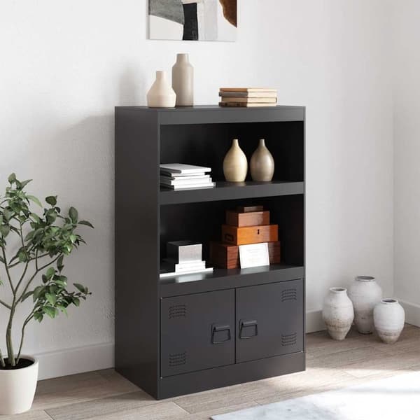 vidaXL Senkki musta 67x39x107 cm teräs
