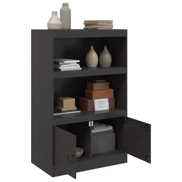 vidaXL Senkki musta 67x39x107 cm teräs
