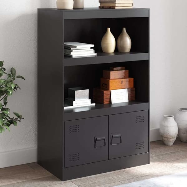 vidaXL Senkki musta 67x39x107 cm teräs