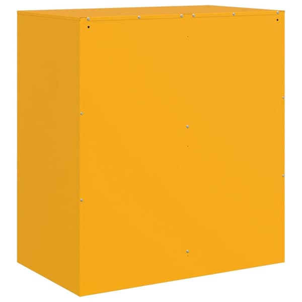 vidaXL natbord 67x39x73 cm stål sennepsgul