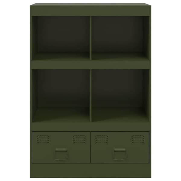 vidaXL Highboard olivengrønn 67x39x95 cm stål