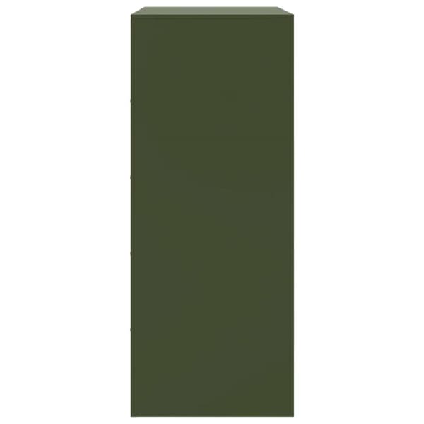 vidaXL Highboard olivengrønn 67x39x95 cm stål