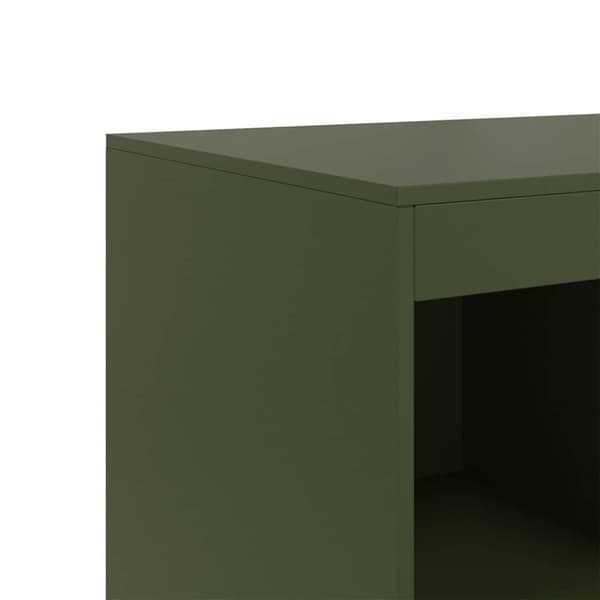 vidaXL Highboard olivengrønn 67x39x95 cm stål