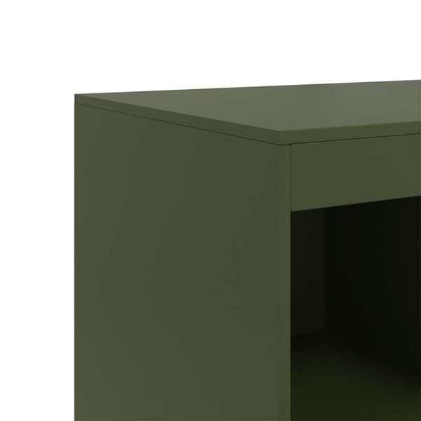 vidaXL Senkki oliivinvihreä 67x39x95 cm teräs