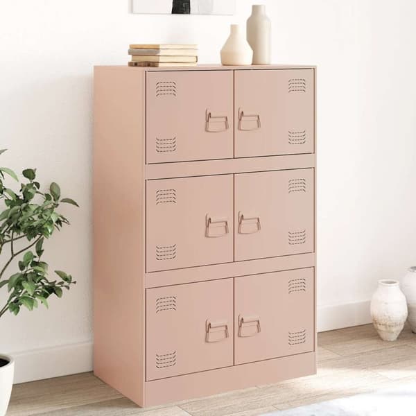 vidaXL Senkki pinkki 67x39x107 cm teräs
