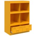 Miniatyrbillede 8 af 11: vidaXL skab 67x39x95 cm stål sennepsgul