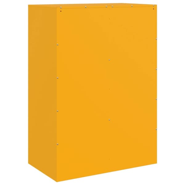 vidaXL skab 67x39x95 cm stål sennepsgul