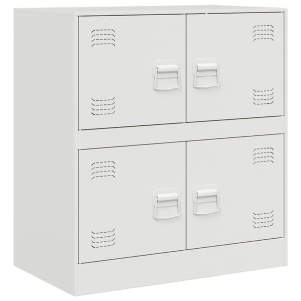 vidaXL Skjenk hvit 67x39x73 cm stål