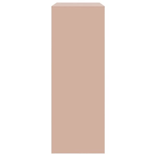 vidaXL Skjenk rosa 67x39x107 cm stål