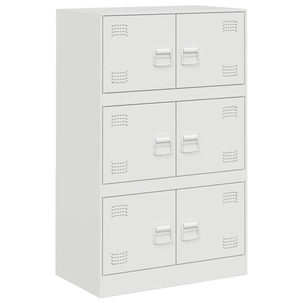 vidaXL skab 67x39x107 cm stål hvid