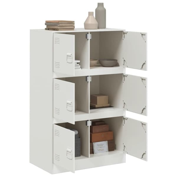 vidaXL skab 67x39x107 cm stål hvid